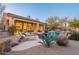 Evening view of the pool, lounge chairs, and backyard at 32029 N 19Th Ln, Phoenix, AZ 85085