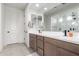 Double vanity bathroom with a large walk-in shower at 32040 N Lisadre Ln, San Tan Valley, AZ 85144