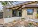 Expansive backyard with modern desert landscaping and stylish architectural details at 39493 N 107Th Way, Scottsdale, AZ 85262