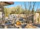 Peaceful patio with lounge chairs and desert landscaping at 39493 N 107Th Way, Scottsdale, AZ 85262