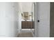 Modern bathroom with double sinks and a large mirror at 4831 S Molly --, Mesa, AZ 85212