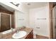 Clean bathroom with double vanity, shower, and toilet at 5122 E Shea Blvd # 1005, Scottsdale, AZ 85254