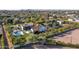 Aerial shot outlining an estate with pool, putting green, and meticulously landscaped grounds at 5203 N Monte Vista Dr, Paradise Valley, AZ 85253