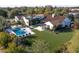 Aerial view of a sprawling home with pool, landscaped grounds, and patios at 5203 N Monte Vista Dr, Paradise Valley, AZ 85253