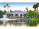 Community clubhouse with pond and fountain views at 9323 E Arrowvale Dr, Sun Lakes, AZ 85248