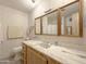 Bathroom with vanity, large mirror and shower/tub combo at 120 N Val Vista Dr # 81, Mesa, AZ 85213