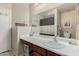 Neat bathroom boasting a single sink and shower at 2135 N St Pedro Ave, Casa Grande, AZ 85122