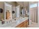 Double vanity bathroom with a shower and separate tub at 2223 W Hazelhurst Ct, Anthem, AZ 85086