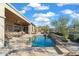 Stunning pool with spacious patio and mountain views at 2223 W Hazelhurst Ct, Anthem, AZ 85086