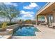 Inviting pool and patio area, perfect for relaxation and entertaining at 2223 W Hazelhurst Ct, Anthem, AZ 85086