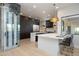 Modern kitchen with marble island and high-end appliances at 25838 N 104Th Pl, Scottsdale, AZ 85255