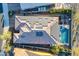 Home with solar panels and a pool, as seen from above at 27648 N 102Nd Ln, Peoria, AZ 85383