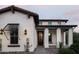 Elegant home exterior with a covered entryway at 29615 N 55Th Pl, Cave Creek, AZ 85331