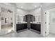 Modern bathroom with double vanity and geometric tile at 3611 E Kachina Dr, Phoenix, AZ 85044