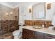 Elegant bathroom with a walk-in shower and modern vanity at 3611 E Kachina Dr, Phoenix, AZ 85044