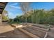 Backyard garden with raised beds and trees at 3645 E Shaw Butte Dr, Phoenix, AZ 85028