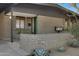 Mid-century modern home's front entry with green door at 3645 E Shaw Butte Dr, Phoenix, AZ 85028