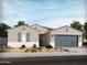 Single-story home with gray garage door and landscaping at 37094 W La Paz St, Maricopa, AZ 85138