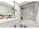 Clean bathroom with marble tile and modern vanity at 4129 W Hearn Rd, Phoenix, AZ 85053