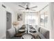 Elegant dining room with a dark wood table and neutral chairs at 4129 W Hearn Rd, Phoenix, AZ 85053