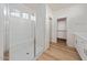 Main bathroom with walk-in shower and large vanity at 630 W Laredo St, Chandler, AZ 85225