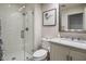 Clean bathroom with shower, toilet and vanity at 7040 N 1St Ave, Phoenix, AZ 85021