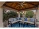 Comfortable seating area in a covered gazebo at 7040 N 1St Ave, Phoenix, AZ 85021