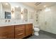 Updated bathroom with double vanity, walk-in shower, and stylish tile at 8018 N 3Rd Pl, Phoenix, AZ 85020