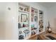 Stylish built-in white bookshelves with decor at 8018 N 3Rd Pl, Phoenix, AZ 85020