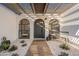 Front entry with pergola, pathway, and succulents at 8018 N 3Rd Pl, Phoenix, AZ 85020