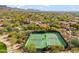 Two lighted tennis courts with mountain views at 9280 E Thompson Peak Pkwy # 15, Scottsdale, AZ 85255