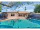 Inviting backyard oasis featuring a sparkling pool and patio at 10927 E Cholla Rd, Mesa, AZ 85207