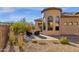 Backyard patio with seating and desert landscaping at 11729 N 134Th St, Scottsdale, AZ 85259