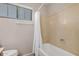 Simple bathroom with a bathtub and shower at 12815 W Milton Dr, Peoria, AZ 85383