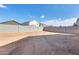 Empty lot backyard with block wall at 12958 E Larrea Ln, Florence, AZ 85132