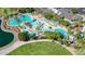 Aerial view of community pool and water features at 18007 W Ocotillo Ave, Goodyear, AZ 85338