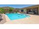 Inviting backyard pool with a patio and seating area at 28957 N 70Th Dr, Peoria, AZ 85383