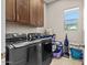 Laundry room with washer, dryer, and cabinets at 2915 E Constance Way, Phoenix, AZ 85042