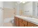 Bathroom with double vanity, tile flooring and shower/tub combo at 32032 N 52Nd Way, Cave Creek, AZ 85331