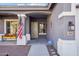 Front entrance with decorative door and ADT security sign at 3519 E Red Oak Ln, Gilbert, AZ 85297