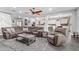 Large living room with sectional sofa and a view of the kitchen at 5720 W Robb Ln, Glendale, AZ 85310