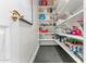 Well-organized pantry with ample shelving for food storage at 5720 W Robb Ln, Glendale, AZ 85310