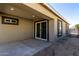 Covered patio with sliding glass doors at 603 S 7Th St, Avondale, AZ 85323