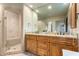 Spa-like bathroom with walk-in shower and double vanity at 6168 S Fairway Pl, Gold Canyon, AZ 85118