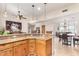 Kitchen island with granite countertop and pendant lighting at 6168 S Fairway Pl, Gold Canyon, AZ 85118