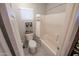 Clean bathroom with tub shower combo at 6811 W Monona Dr, Glendale, AZ 85308