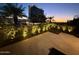 Outdoor patio area with city views at night at 7137 E Rancho Vista Dr # 4011, Scottsdale, AZ 85251