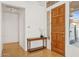 Entryway with wood floors and a console table at 7297 E Black Rock Rd, Scottsdale, AZ 85255