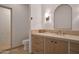 Modern bathroom with single vanity and shower at 7348 N Red Ledge Dr, Paradise Valley, AZ 85253