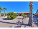 Landscaped backyard with mature citrus trees and desert landscaping at 9 N Agua Fria Ln, Casa Grande, AZ 85194